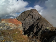 MONTE GRABIASCA (2705 m.) , alla croce dell’anticima e all’ometto della cima il 3 ottobre 2012  - FOTOGALLERY